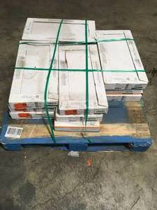 Lot of 11 Boxes Florida Tile Brilliance White Rectified 12 in. x 24 in. Porcelain Floor and Wall Tile (13.3 sq. ft.  case) not used see pictures