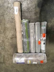 Lot of assorted Rugs various sizes not used see pictures