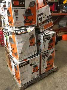 Pallet with assorted WetDry Shop  Vacs open box customer returns various models and conditions see pictures