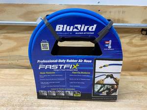 lot 32 image: BLUBIRD Professional-Duty Rubber Air Hose (50 ft)