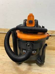 lot 25 image: RIDGID 9 Gal. 18-Volt Cordless WetDry Shop Vacuum (Tool Only)