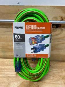 lot 29 image: PRIME 50ft Extra Heavy Duty Outdoor Extension Cord