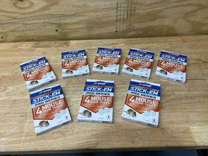 lot 115 image: JT EATON Lot of 8 Packs of-  STICK-EM PRO SERIES MOUSE GLUE TRAP, SMALL