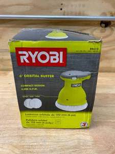 lot 67 image: RYOBI 0.5 Amp Corded 6 in. Orbital BufferPolisher
