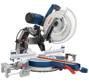lot 1 image: BOSCH 15 Amp 12 in. Corded Dual-Bevel Sliding Glide Miter Saw with 60 Tooth Saw Blade
