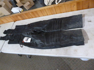 lot 40 image: DuraTrak Womens Black Leather Bib Snowmobile Pants
