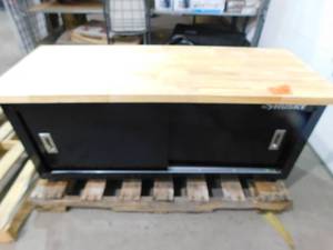 lot 13 image: Husky Steel Storage Bench in Black (48 in. W x 20 in. H x 18 in. D)