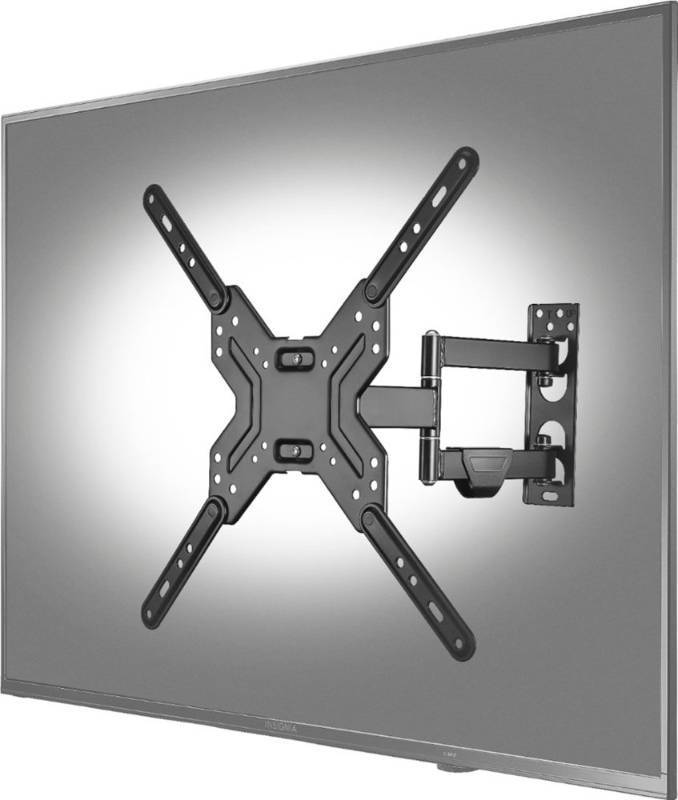 Best Buy essentials - Full Motion TV Wall Mount for Most 1950 TVs - Black