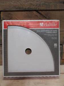 Daltile Restore 8 in. W Resin Wall Mounted Corner Shower Shelf Tile in White