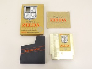 lot 5 image: Nintendo NES Legend Of Zelda Gold Game wOriginal Box, Papers, and Foam Insert