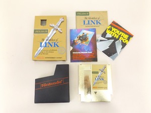 lot 6 image: Nintendo NES Zelda II Link Gold Game wOriginal Box, Papers, and Foam Insert