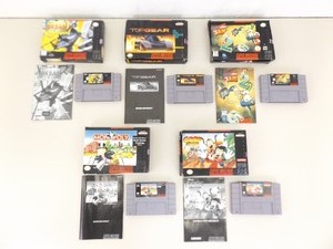 lot 16 image: Lot of 5 Super Nintendo SNES Games wOriginal Boxes and Papers