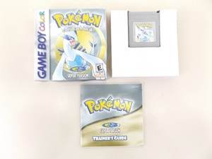 lot 25 image: Gameboy Pokemon Silver Game wOriginal Box, Papers, and Insert