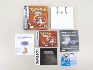 lot 26 image: Original Box, Papers, and Insert ONLY Gameboy Pokemon Ruby