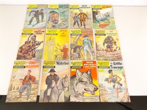 lot 38 image: Lot of 12 Vintage Classics Illustrated Comic Books