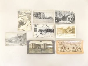lot 82 image: WOW Collection of Real Photo Postcards (RPPC) of Death and Destruction