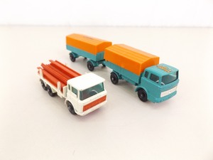 lot 141 image: 2 Original Lesney Matchbox Mercedes Truck #1 and #2 and Girber Truck #58
