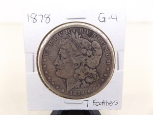 lot 176 image: 1878 Morgan Silver Dollar (7 Feathers)
