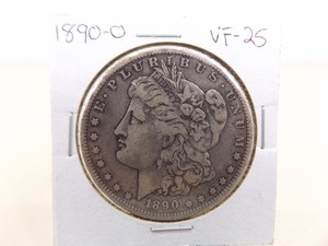 lot 179 image: 1890-O Morgan Silver Dollar