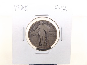 lot 187 image: 1928 Walking Liberty Silver Quarter