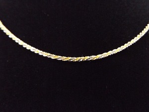 lot 154 image: .925 Sterling Silver Fish Spine Vermeil 18.25 Necklace