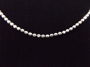 lot 158 image: .925 Sterling Silver Faceted Ball Link 25.5 Necklace