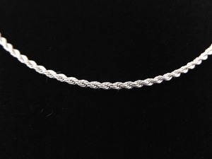lot 159 image: .925 Sterling Silver Rope Chain 18.25 Necklace
