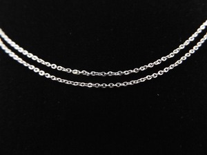 lot 160 image: .925 Sterling Silver Double Strand Round Link 15.75 Necklace
