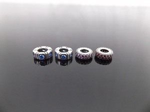 lot 161 image: 4 ALE .925 Sterling Silver PANDORA Charms, 2 #790368CZB 1 #791359CZR 1 #791359CZP