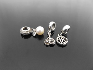 lot 162 image: 3 ALE .925 Sterling Silver PANDORA Charms #791871P #790495 #791510