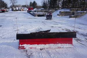 lot 9 image: Universal Mount Bobcat Skid Loader Skid Steer 7 12 Snow Plow Attachmen