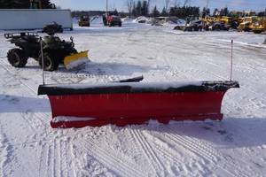 lot 8 image: Universal Mount Bobcat Skid Loader Skid Steer 8 12 Snow Plow Attachment