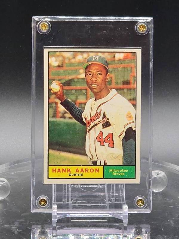 Alternate 1961 Hank Aaron Milwaukee Braves card.