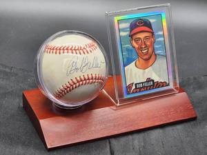lot 196 image: Cleveland Indians Pitching Great Bob Feller Autographed Baseball No COA