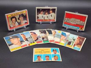 lot 124 image: 40 Assorted 1961 Topps Baseball Cards in (4) ten Card Count Plastic Holders