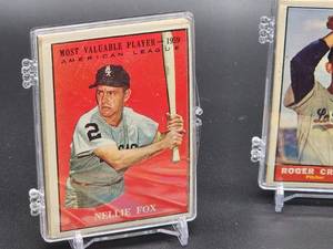 lot 120 image: 40 Assorted 1961 Topps Baseball Cards in (4) ten Card Count Plastic Holders