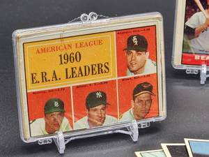 lot 64 image: 40 Assorted 1961 Topps Baseball Cards in (4) ten Card Count Plastic Holders