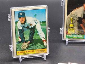 lot 79 image: 40 Assorted 1961 Topps Baseball Cards in (4) ten Card Count Plastic Holders