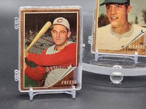 lot 147 image: (30) Assorted 1962 Topps Baseball Cards in (3) ten count Plastic Card Holders