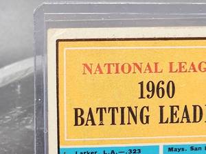 lot 107 image: 1961 Topps Roberto Clemente  Willie Mays Baseball Card #41