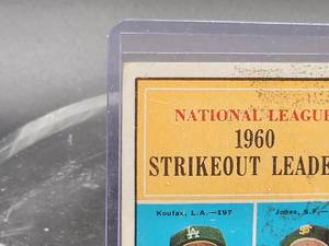 lot 115 image: 1961 Topps Sandy Koufax  Don Drysdale Baseball Card #49