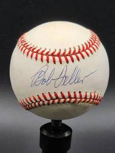 lot 20 image: Cleveland Indians Pitching Great Bob Feller Autographed Baseball No COA