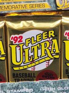 lot 154 image: 1992 Fleer Ultra Series I Old New Stock (36) Pack Baseball Cards