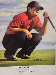 lot 168 image: Limited Framed Print of Tiger Woods