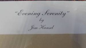 lot 30 image: Evening Serenity Print by Jim Hansel