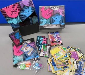 lot 8 image: POKEMON SWARD AND SHIELD EVOLVING SKIES TRAINER BOX PLUS EXTRA CARDS