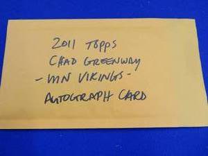 lot 46 image: AUTOGRAPHED (SIGNED) MINNESOTA VIKINGS CARD