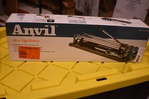 Anvil tile cutter