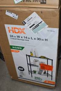 Hdx 3 shelf storage unit