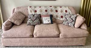 Charming Light Beige Microfiber Sofa